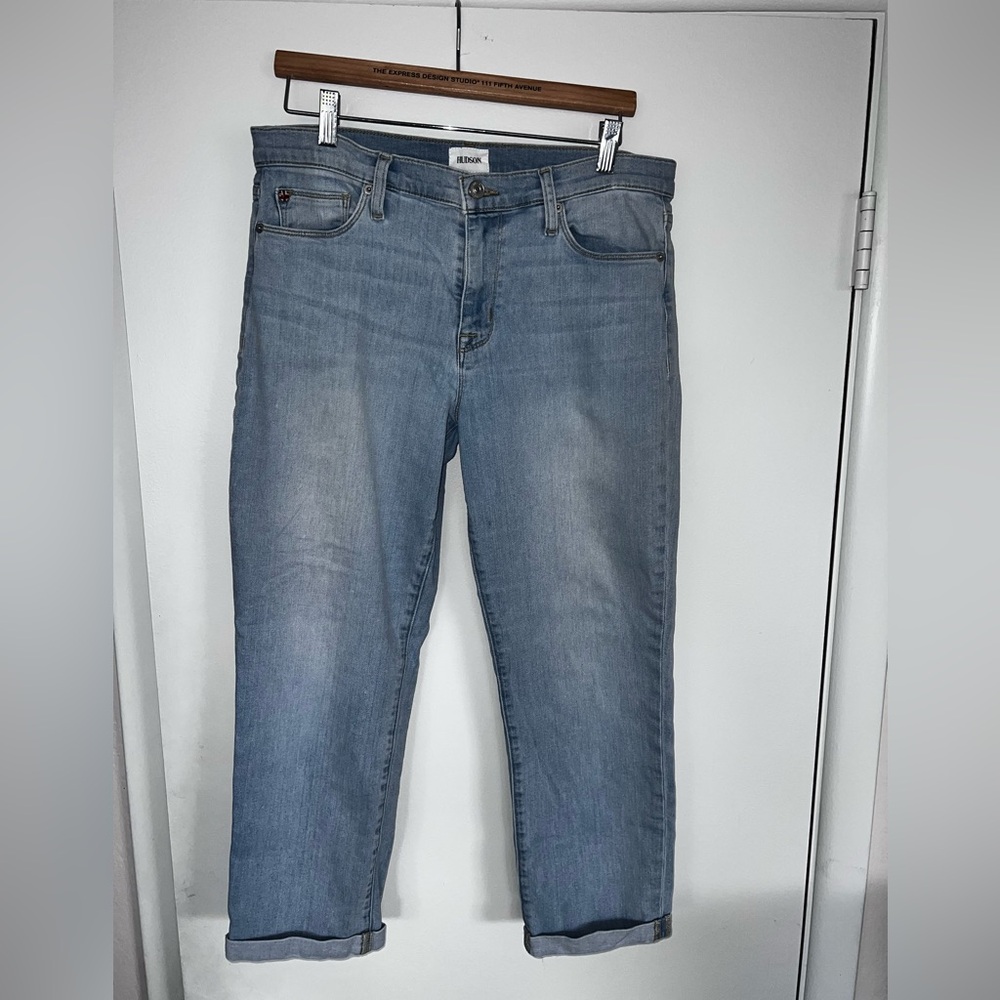 Hudson Natalie Mid-Rise Cropped Straight Jeans